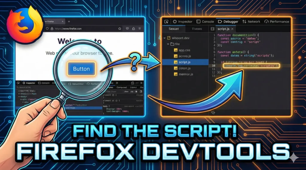 How to Find Which JavaScript File Is Affecting a Specific HTML Element in Firefox