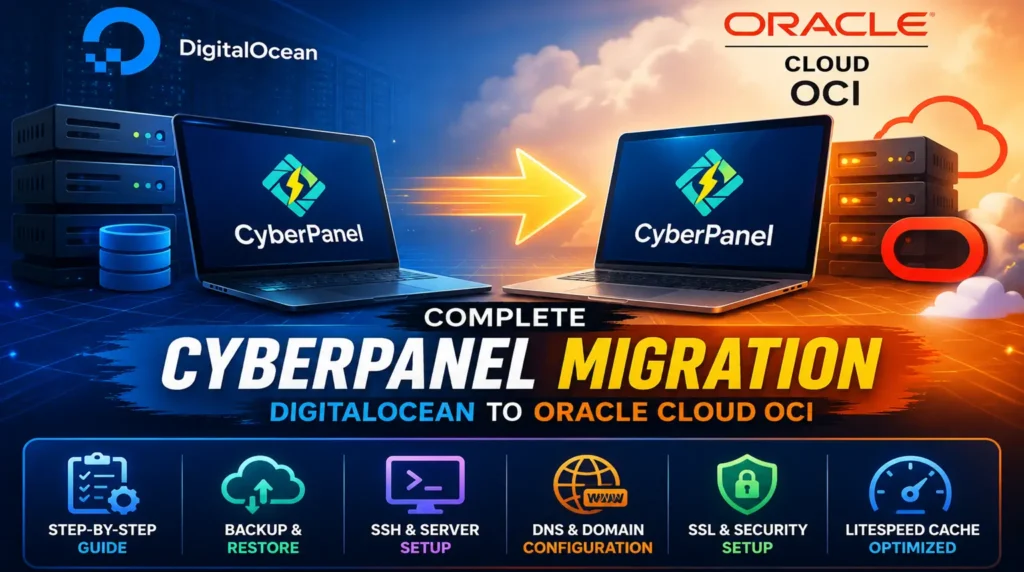Migrate WordPress Websites from DigitalOcean CyberPanel to Oracle Cloud OCI CyberPanel